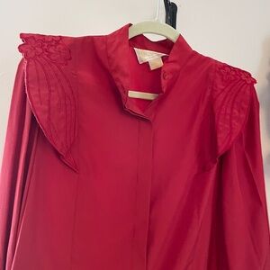 Elegant Red Women's Blouse